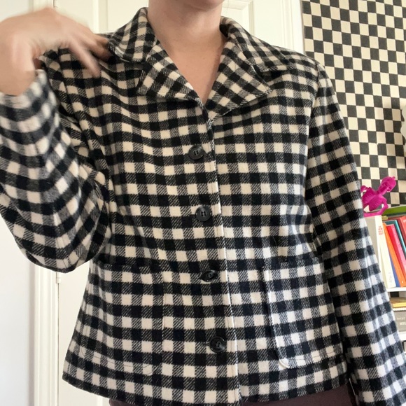 Gingham Wool Jacket - Picture 4 of 7